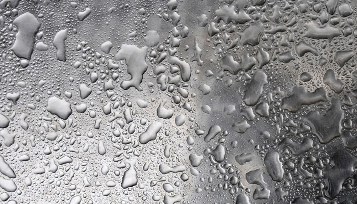Papel de aluminio con gotas